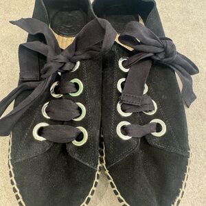 Elegant Black Espadrille Sneakers